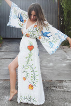 Load image into Gallery viewer, Maxi Dress V-Neck Batwing Sleeve Loose