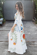 Load image into Gallery viewer, Maxi Dress V-Neck Batwing Sleeve Loose