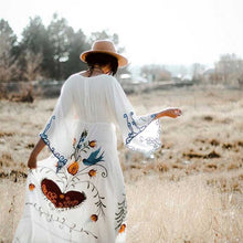 Load image into Gallery viewer, Maxi Dress V-Neck Batwing Sleeve Loose