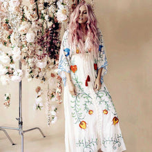 Load image into Gallery viewer, Maxi Dress V-Neck Batwing Sleeve Loose