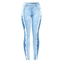 Load image into Gallery viewer, Tassel Jeans  Stretchy Patchwork Denim Skinny Pencil Pants