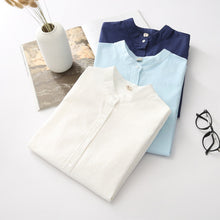 Load image into Gallery viewer, New Arrival Shirt Casual Cotton Stand Collar Solid