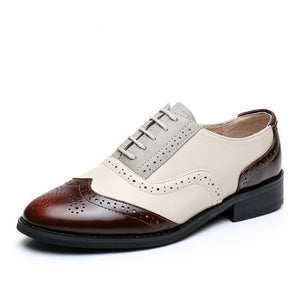 Leather Casual Designer Vintage Oxford Flat Handmade Shoes