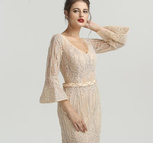Load image into Gallery viewer, Long Sleeves Fashion Luxury Evening Dress