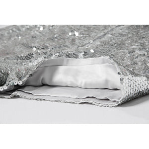 Sequin Shorts High Waist O-Ring Zip Front Bodycon