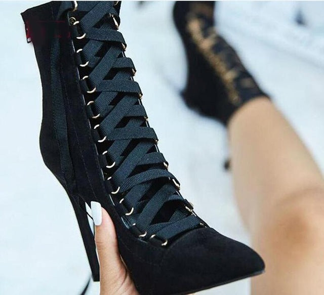 New Design Pointed Toe Lace-up