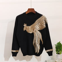 Load image into Gallery viewer, Winter Handmade Beading Sequined Pattern  Long Sleeve Knitted