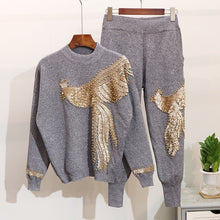Load image into Gallery viewer, Winter Handmade Beading Sequined Pattern  Long Sleeve Knitted