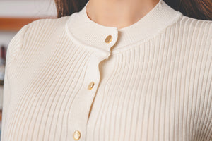 Elegant Single Breasted Sweater Dress