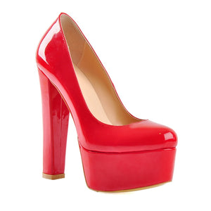 Peep Toe Super High Heel Platform Slip On Pumps