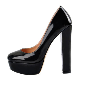 Peep Toe Super High Heel Platform Slip On Pumps