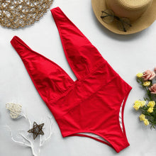 Load image into Gallery viewer, High Cut Swimwear  Solid One Piece