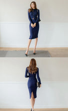 Load image into Gallery viewer, Elegant Single Breasted Sweater Dress