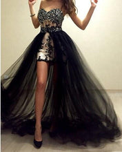 Load image into Gallery viewer, Black  Tulle Overskirt Detachable Skirt