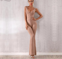 Load image into Gallery viewer, Bandage Jumpsuit Romper Sexy V Neck Backless